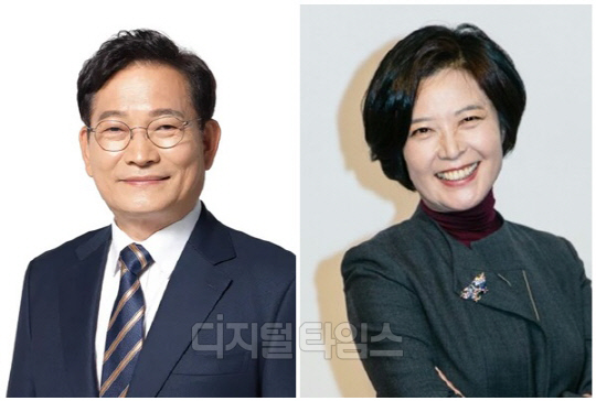 송영길(왼쪽) 소나무당 대표와 이정근 전 더불어민주당 사무부총장. <디지털타임스 DB>